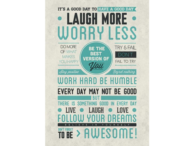 Be Awesome Quote Mural Poster Print (39 x 55)