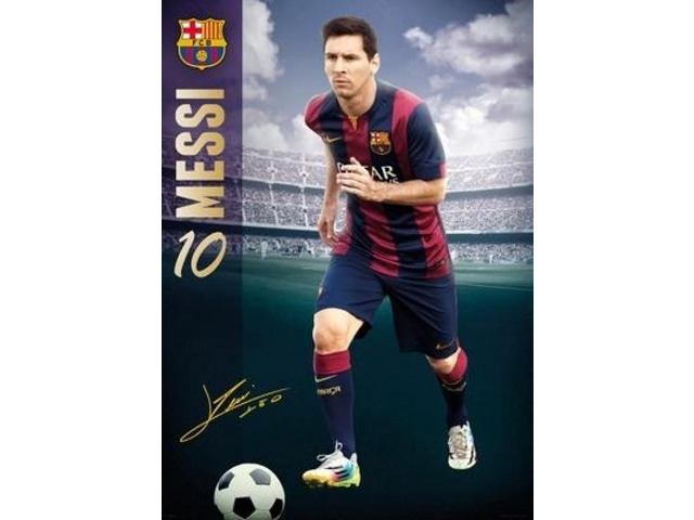FC Barcelona Lionel Messi 2014 - 2015 - Mural Poster Print (55 X 39)
