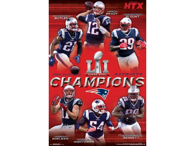 New England Patriots Super Bowl LI – Champions Poster Print (24 x 36)