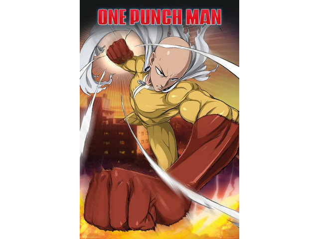 One Punch Man Saitama Poster Print (22 x 34)