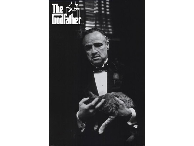 Godfather - Cat - Black & White Poster Print (22 x 34)
