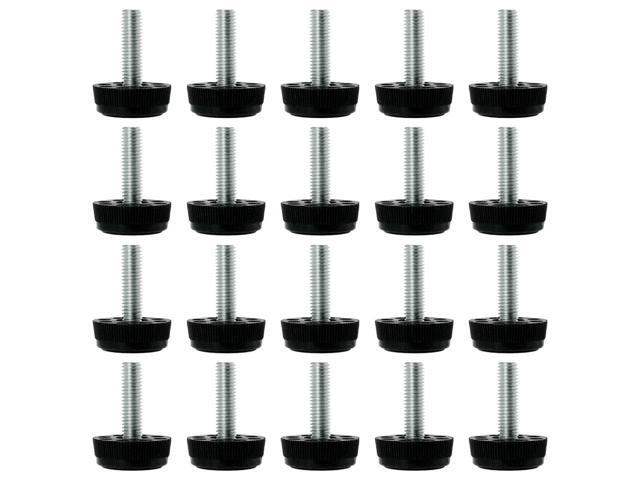 M8 x 28 x 30mm Furniture Glide Leveling Feet Protector for Chair Table Leg 20pcs