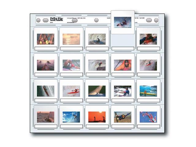 Print File Archival 35mm Slide Pages Holds Twenty 2 x 2' Mounted Transparencies
