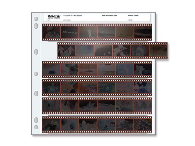 Print File Archival 35mm Size Negative Pages Holds Six Strips of Six Frames, Pa