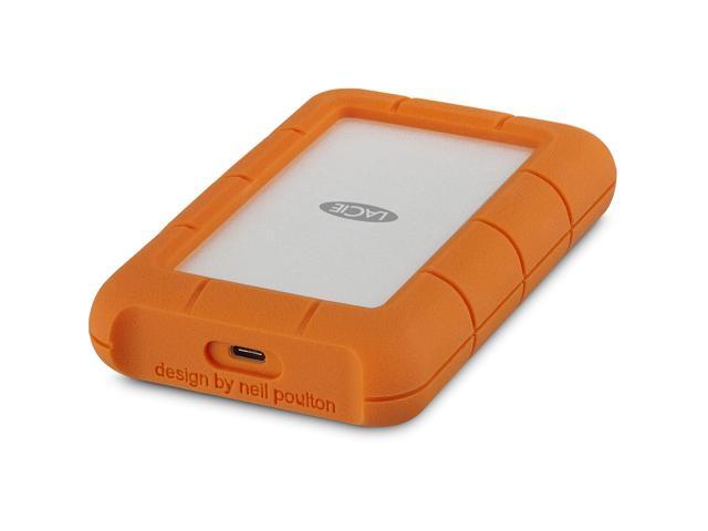 LaCie - Rugged 5TB External USB-C, USB 3.1 Gen 1 Portable Hard Drive - Orange/Silver - image 3