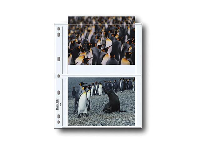 Print File Archival Photo Pages Holds Four 5 x 7' Prints, Pack of 25