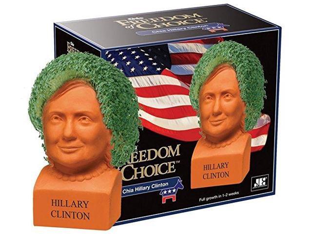 Chia Pet Planter - Freedom of Choice Hillary Clinton- Happy