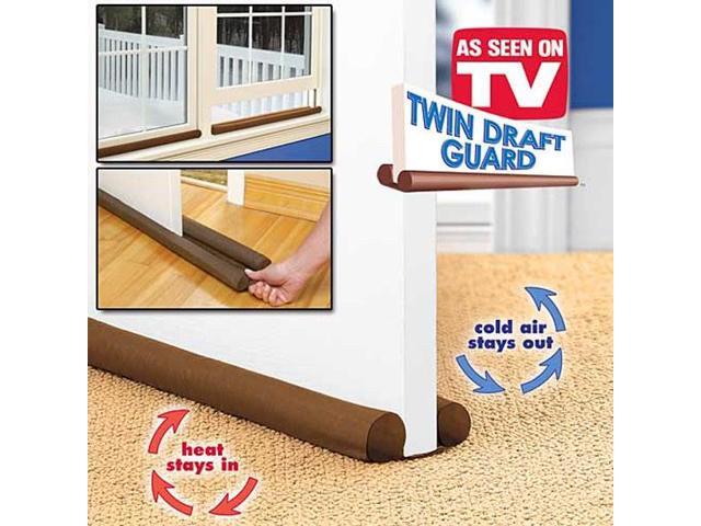 Twin Draft Guard for Doors & Windows - Brown- Set of 2