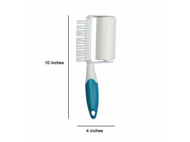 Reusable Lint Remover - 2-In-1 Pet Hair Sticky Roller With Brush for Clothes