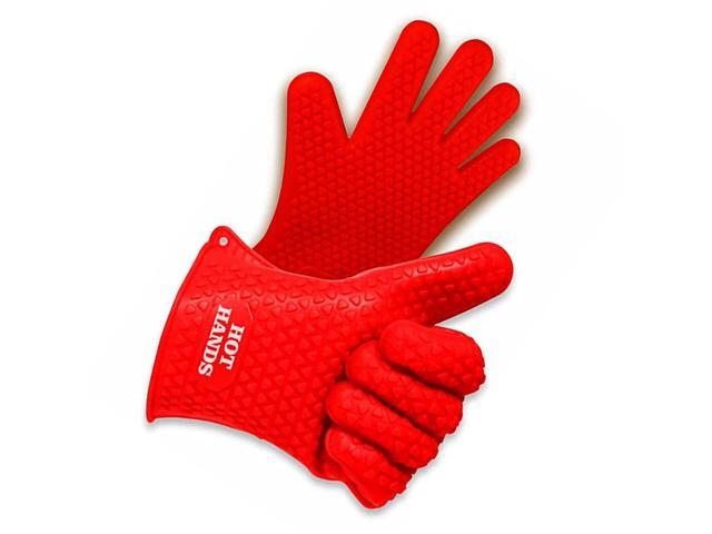 Hot Hands Heat-Resistant Non-Slip Silicone Cooking Gloves - Two Pack