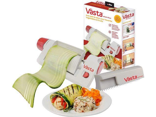 Vasta Veggie & Fruit Sheet Slicer, Stainless Steel Blade, 2 Attachements