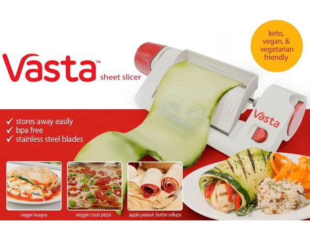 Vasta Veggie & Fruit Sheet Slicer, Stainless Steel Blade, 2 Attachements