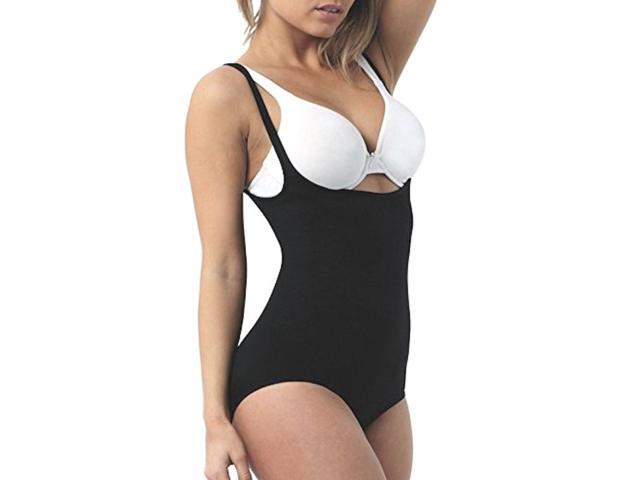 Belvia Shapewear Slimming Bodysuit (Black) Medium