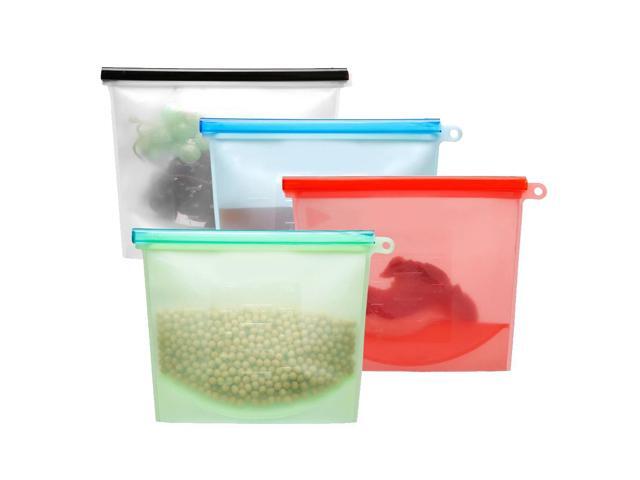 Silicone Reusable Food Saver Bags - 4 Pack