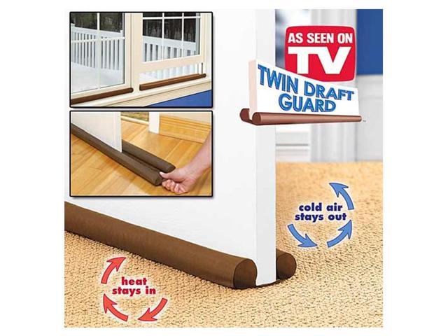 Twin Draft Guard for Doors & Windows - Brown- Set of 2