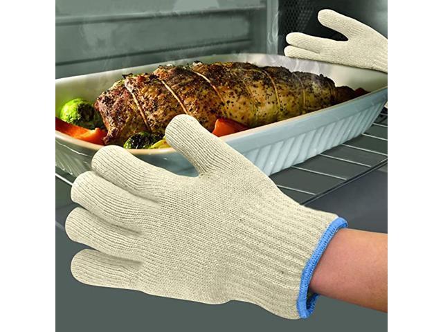 Kole Imports- Heat Resistant Oven Gloves Cooking Barbecuing Heat Resistant Safe Handling Machine Washable