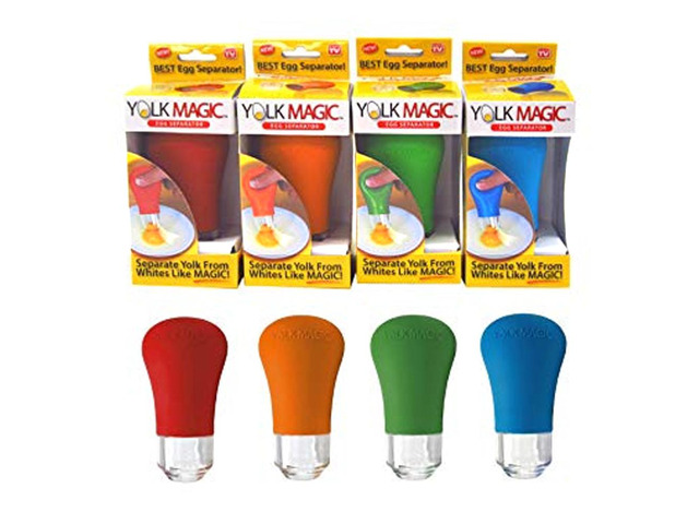 Yolk Magic Egg Separator - Quick and Easy Kitchen Tool (Orange)