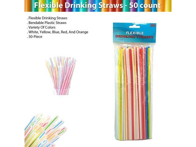 Flexible Drinking Straws - 50 count