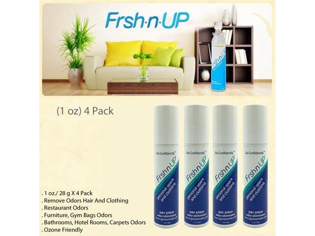 Frsh n Up Hair and Clothing Dry Spray Odor Eliminator (1 oz) 4 Pack