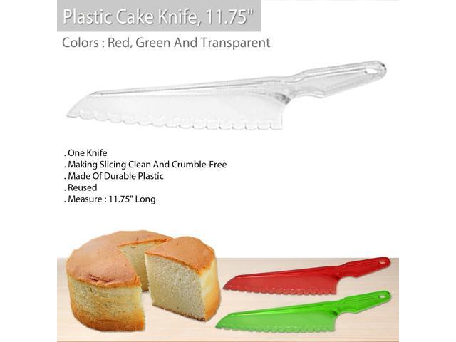 11.75' Plastic Cake Knife - Perfect for Slicing Cakes and Pastries