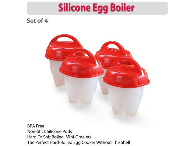 Silicone Egg Boiler by TV Time Direct - 4-Pack for Effortless Egg Cooking