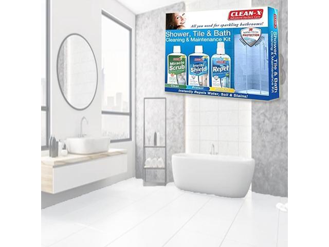 Clean-X Soil Stain Repellent: Essential Maintenance Kit for Showers and Tubs