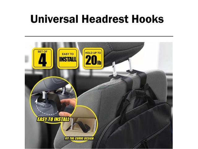 Universal Headrest Hooks - Set of 4