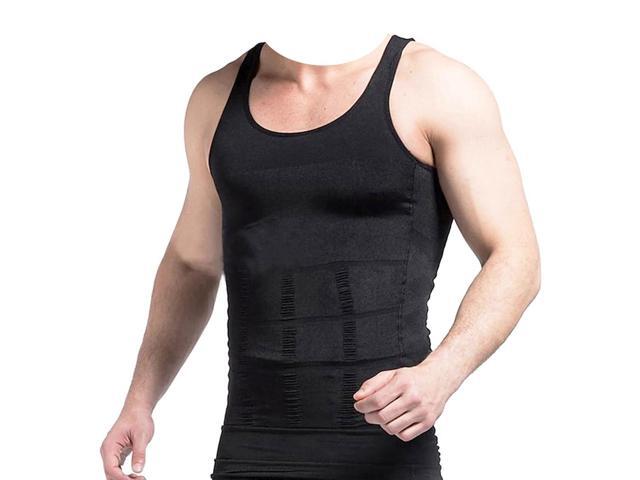 Men's Instant Slimming Undershirt - Black - XXL