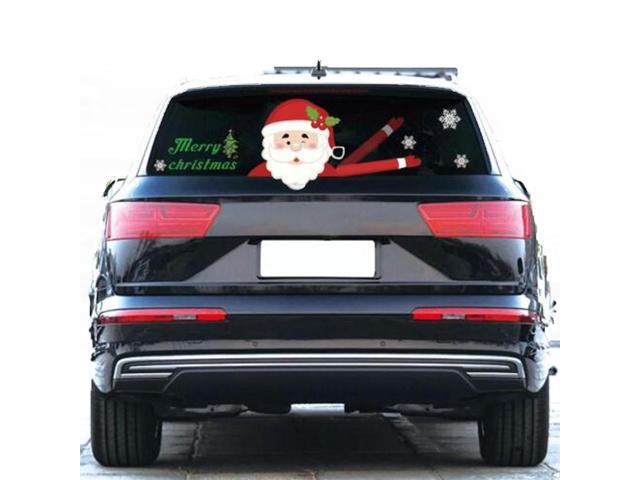 Waving Santa Wiper Decal - Christmas Car & Home Decor