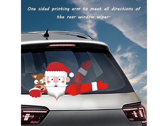 Waving Santa Wiper Decal - Christmas Car & Home Decor