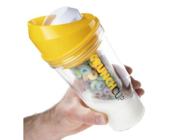 The CrunchCup XL - A Portable Cereal Cup - Yellow