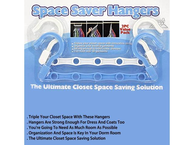 Space Saver Hangers Closet Organizer Triple Room- 2 Pack