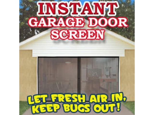 Insta-Screen Double Garage Door Screen - 16' x 7' Mesh