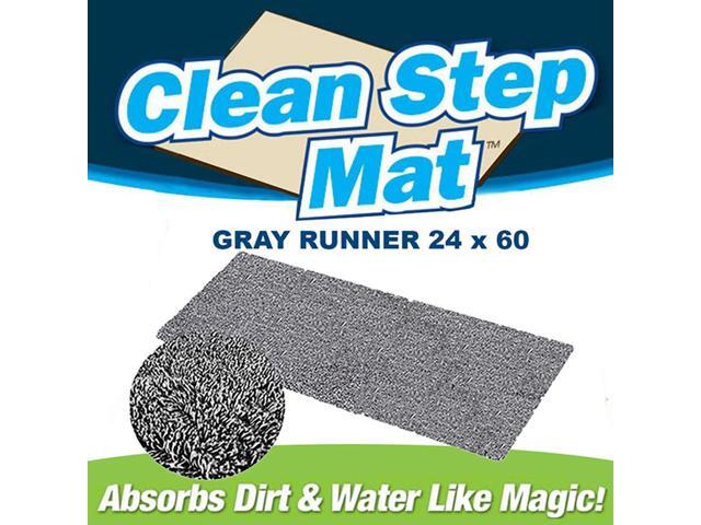 Clean Step Mat Runner (24' - 60') Gray- 2 Pack