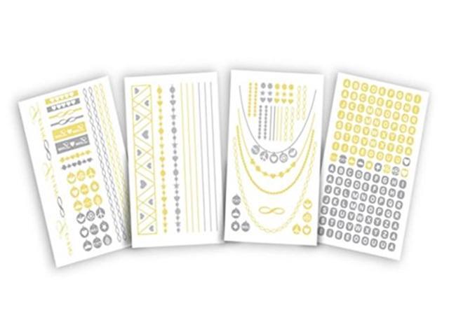 Hot Jewels - Metallic Temporary Tattoos - Peace & Love