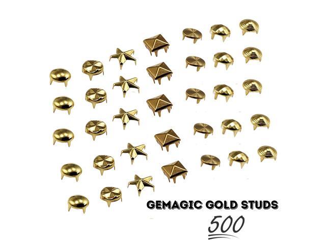 GeMagic Gold Studs - 500 pieces- Assorted Pack