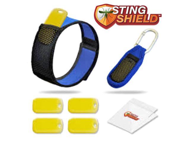 Sting Shield Mosquito Repellent Bracelet & Quick Clip (Blue)