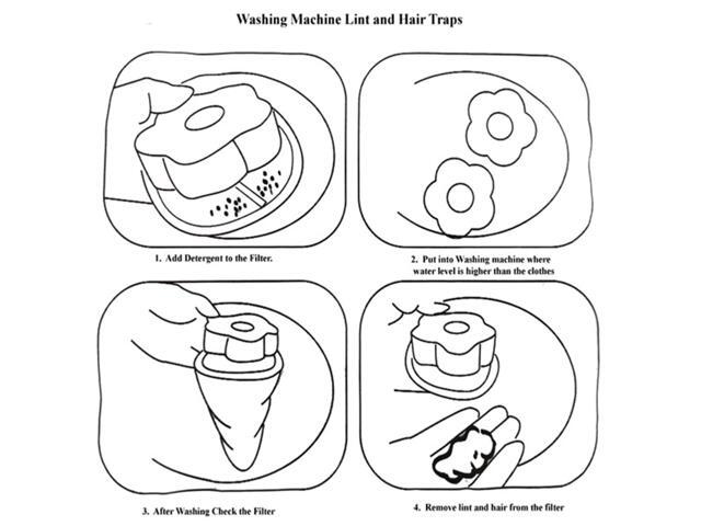 Floating Washing Machine Reusable Lint and Hair Traps - 2 Pack