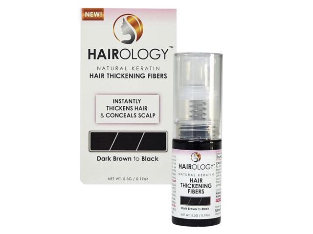 Hairology Natural Keratin Hair Thickening Fibers (Dark Brown to Black)