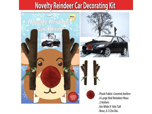 Novelty Reindeer Car Decorating Kit Festive Holiday Fun