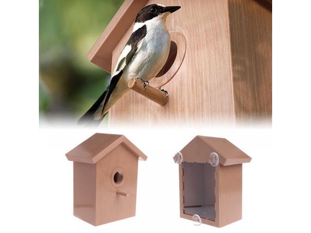 Window Birdhouse -See Through Spy One Way Mirrored Bird House