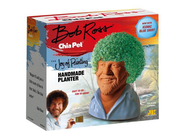 Chia Pet Planter - Bob Ross with Blue Shirt