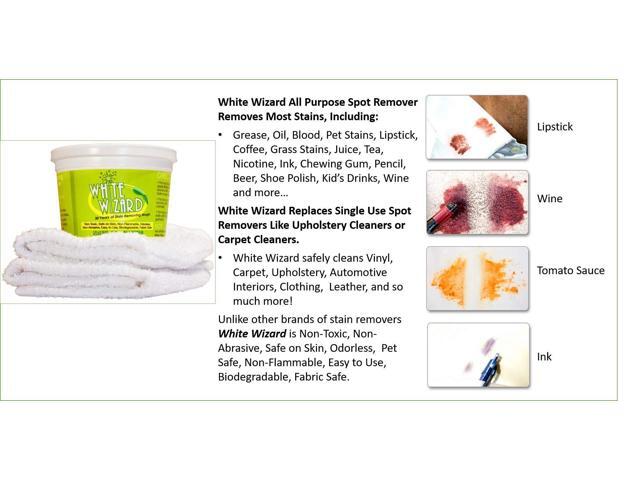 White Wizard All Purpose Stain Remover - Grease Shoe Polish Oil Stains Without Water 10 Fl. Oz.