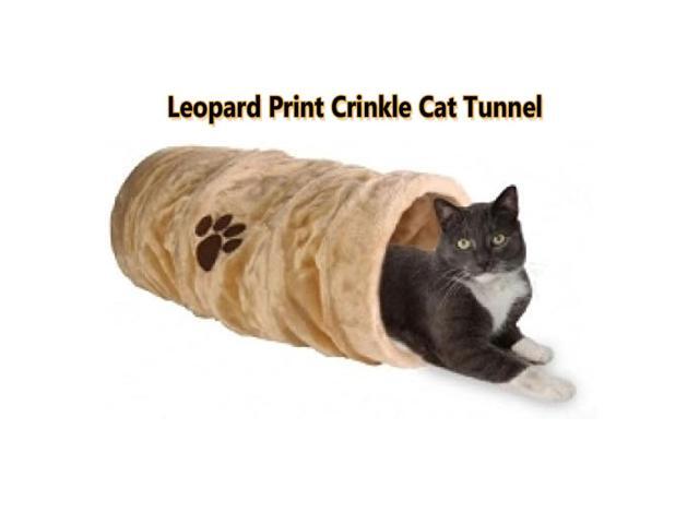 Leopard Print Crinkle Cat Tunnel