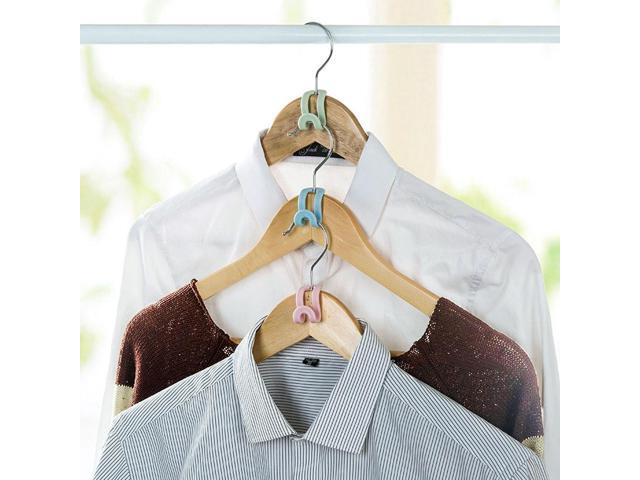 Hanger Hooks- Easy Hook Closet Organizer - Blue - 5 Pack