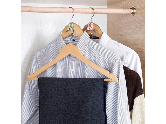 Hanger Hooks- Easy Hook Closet Organizer - Blue - 5 Pack