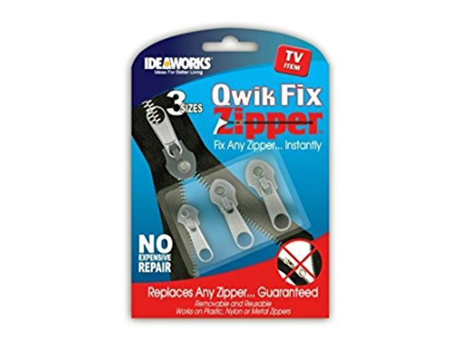 Qwik Fix Zipper, 3 Pcs for 3 Sizes Zipper Fixers Fix Any Zipper Instantly