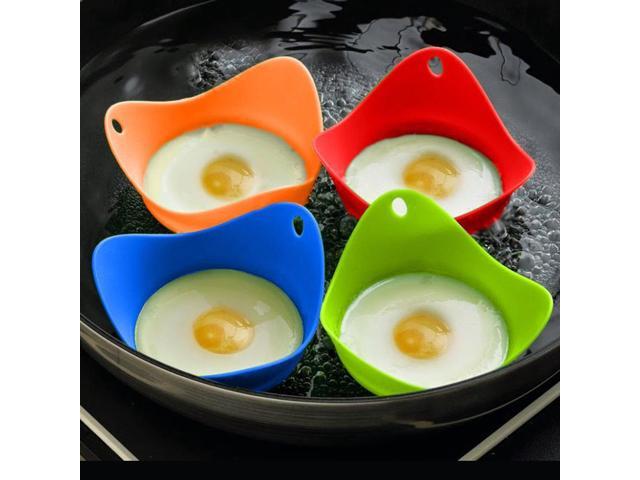 Silicone Egg Poacher Pods - 4 Pack - Versatile Nonstick Pods for Perfect Eggs