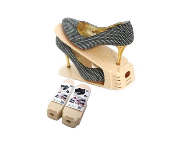 Shoe Double Decker - Efficient Space-Saving Organizer- Small - 2 Pack