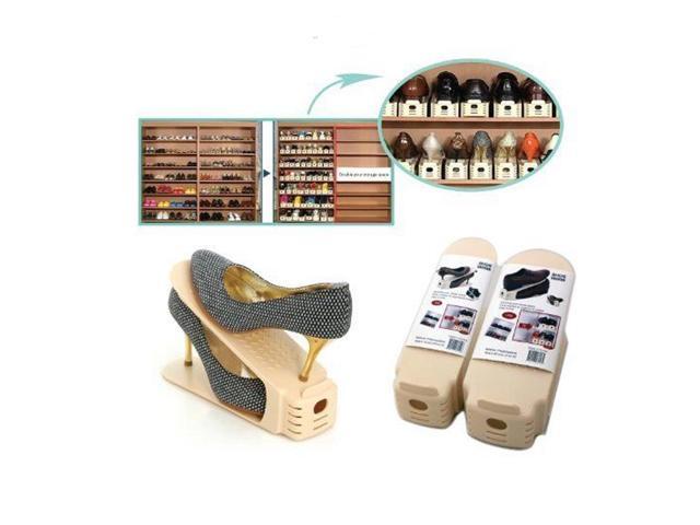Shoe Double Decker - Efficient Space-Saving Organizer- Small - 2 Pack